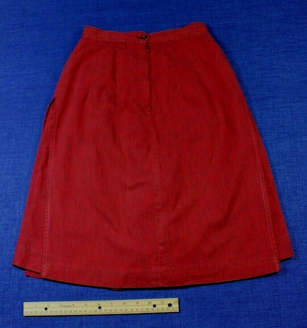Vintage Skort Skirt Shorts Siren Red Women Girls High Waist 1955 -1963 AFL CIO