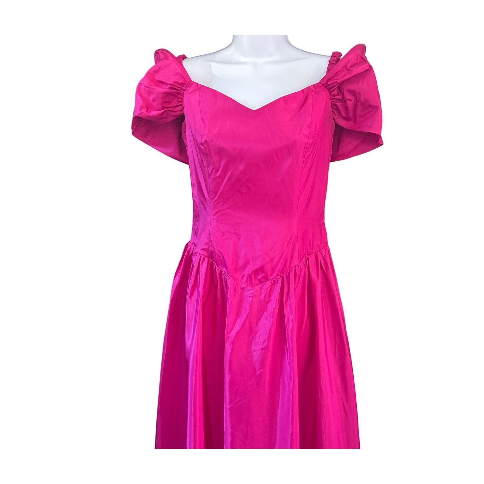 80s Bridal Originals Maxi Dress Barbiecore Prom Regencycore Statement Bow