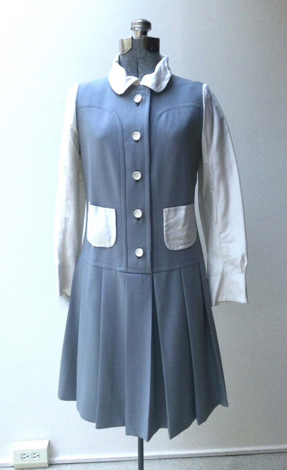 Vintage 1960’s Emanuel Ungaro Dress with EKG Pattern Pea Coat