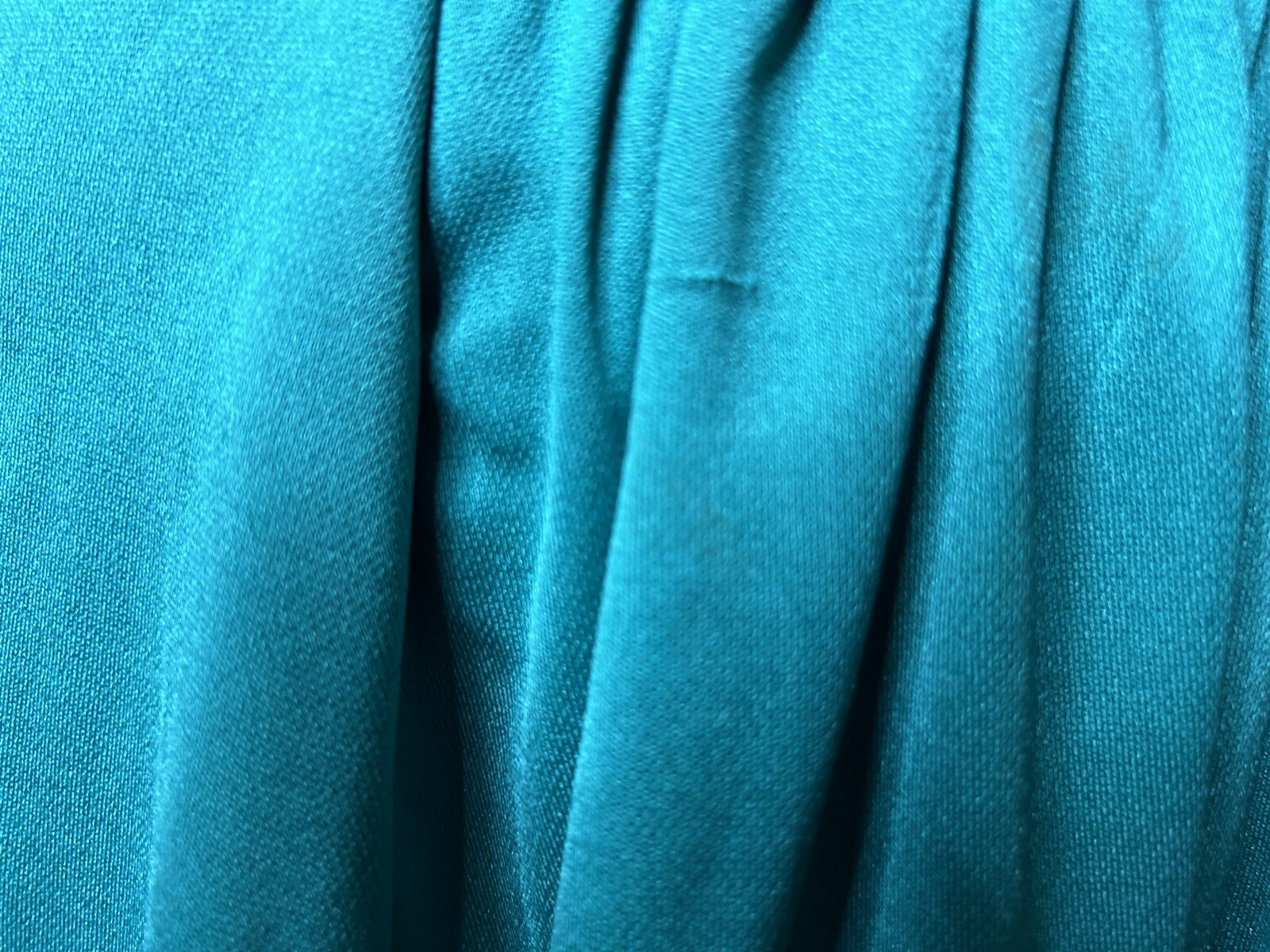 Vintage 1980s does 70s Teal Midi Caftan Dress Chiffon Sleeves Prairie Boho AU 14