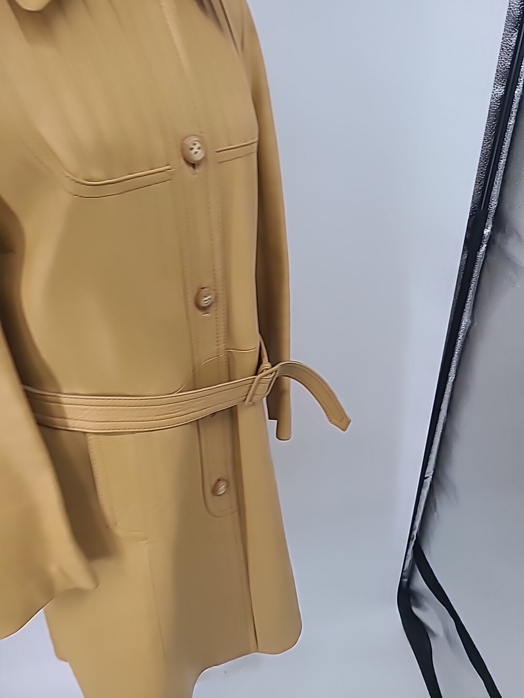Vintage Leda Spain By Gropper For I. Magnin Long Leather Trench Coat