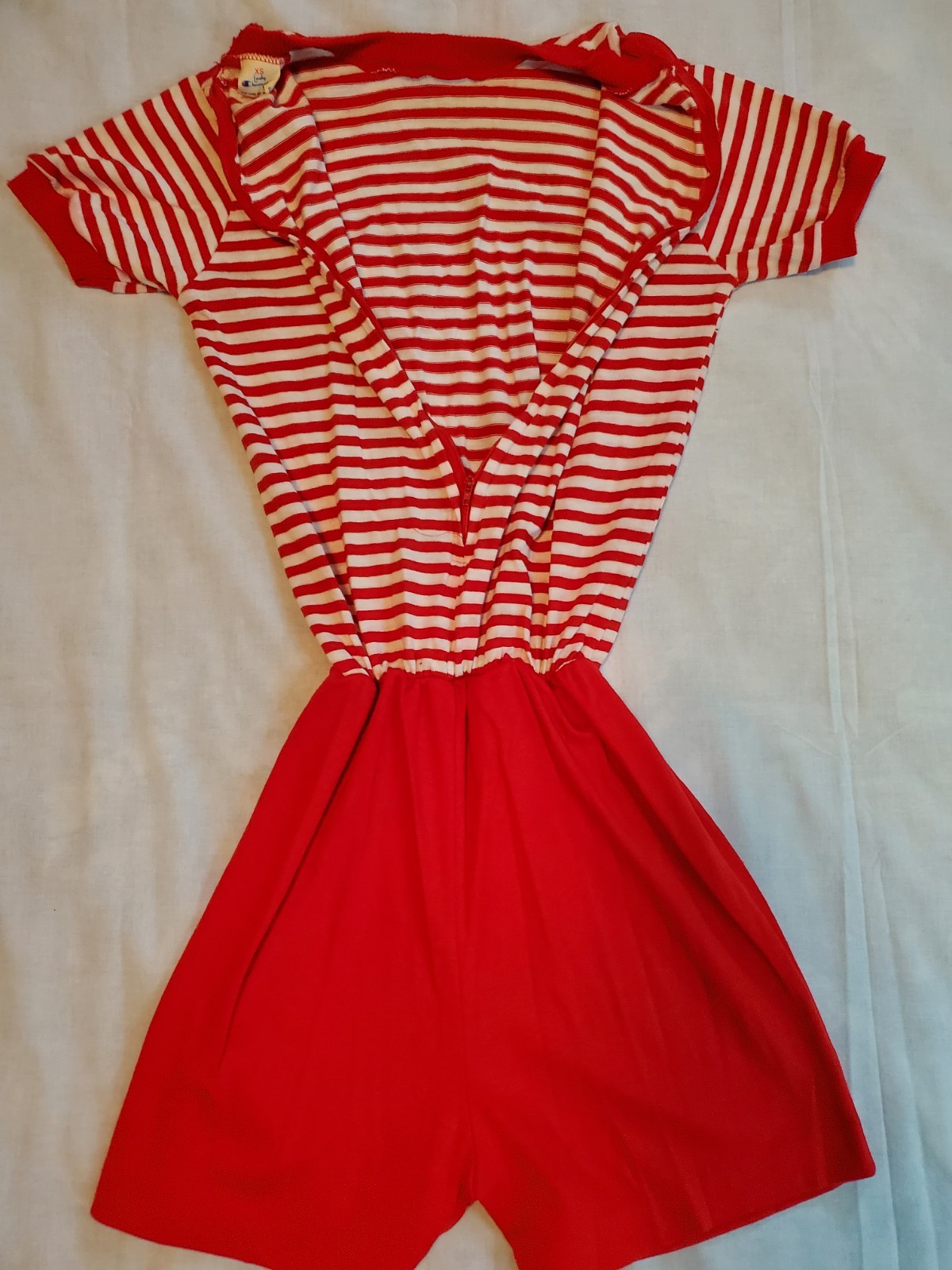 Vintage 70s 80s Lady Champion Gym Phy Ed Uniform Jumpsuit Teen Girl Juniors XS