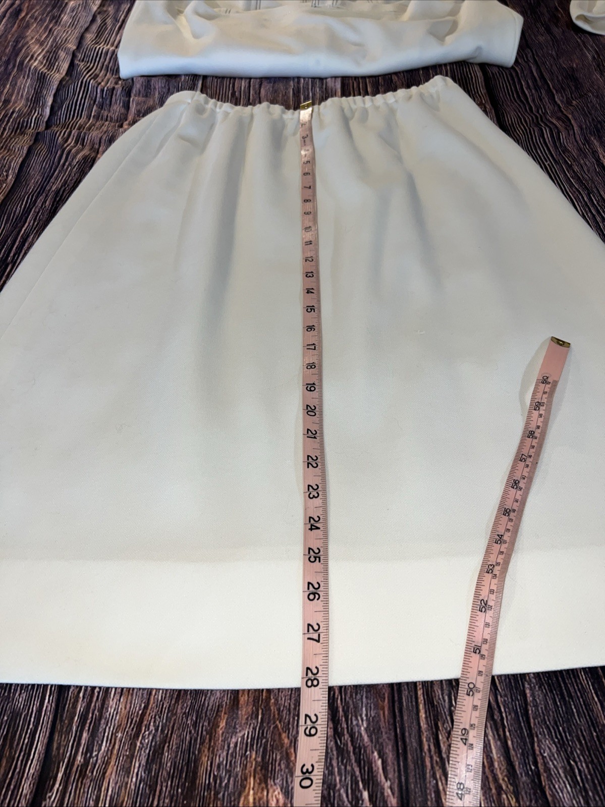 Vintage Custom Tailored By Nardis Of Dallas Blazer Jacket & Skirt Set Cream