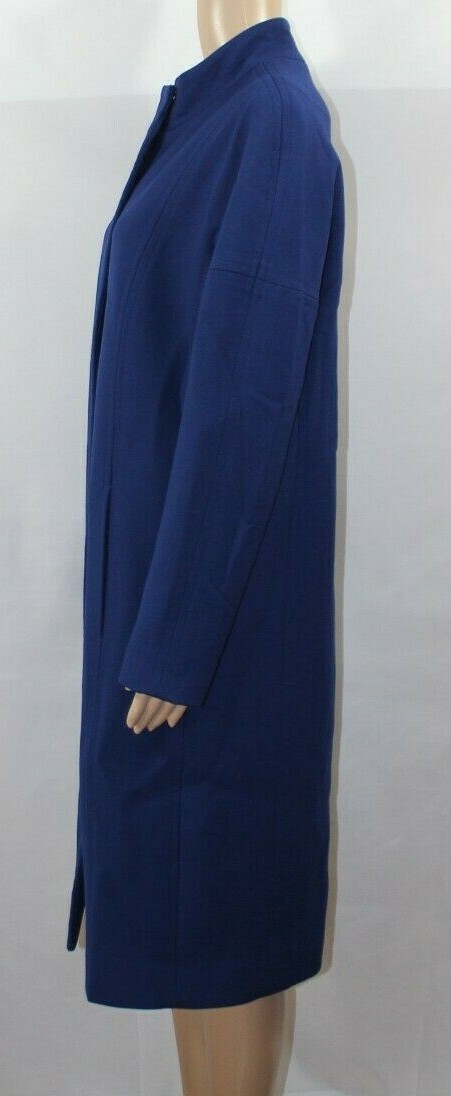 Vintage AA American Airlines Blue Flight Attendant Coat Pockets Heavy Wool Zip 6