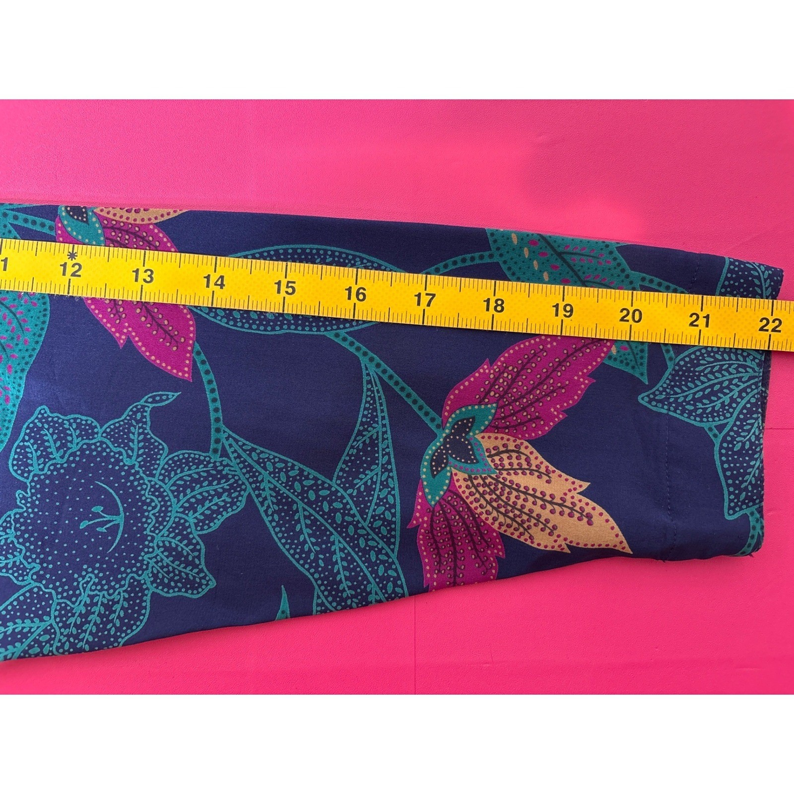 VTG 80s LIZ CLAIBORNE 100%Silk Navy Floral Midi Dress 10 Power Dressing Tropical