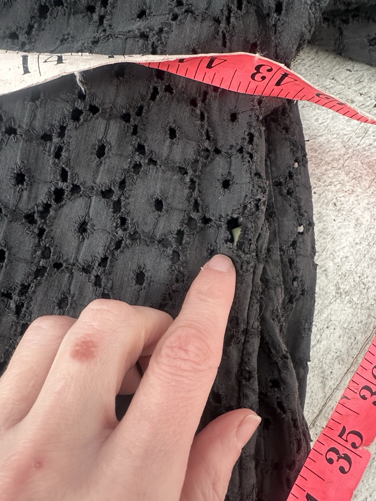 Vintage 40s Charcoal Lace Day Dress Size Small