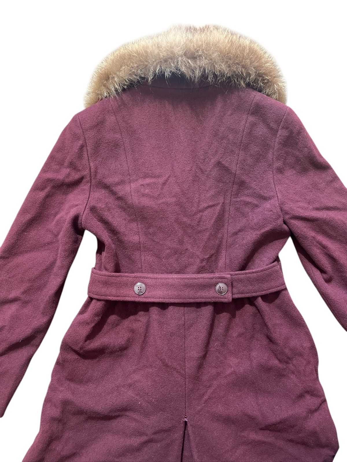 VTG Levy Wolf Cedarhurst 100% WOOL Collar Long Pea Coat Penny Lane