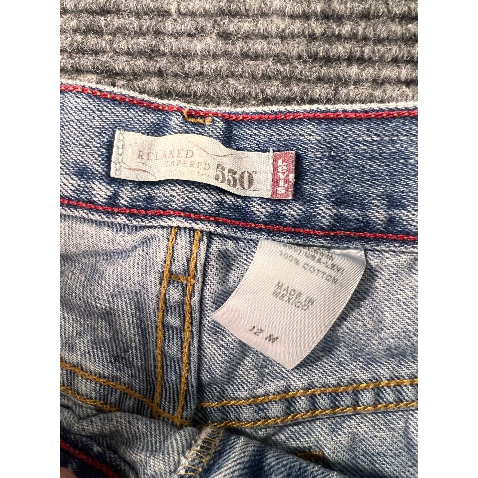 Levi’s 550 Relaxed Jeans Womens Size 12 M Tapered Light Wash Vintage Y2K