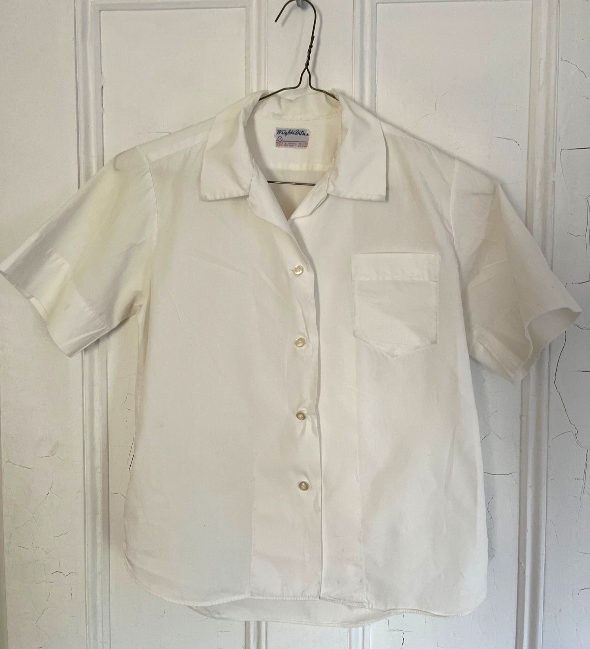 Genuine 1940s American Red Cross Nurse’s Aide Uniform w/ Pinafore, Blouse, Pin