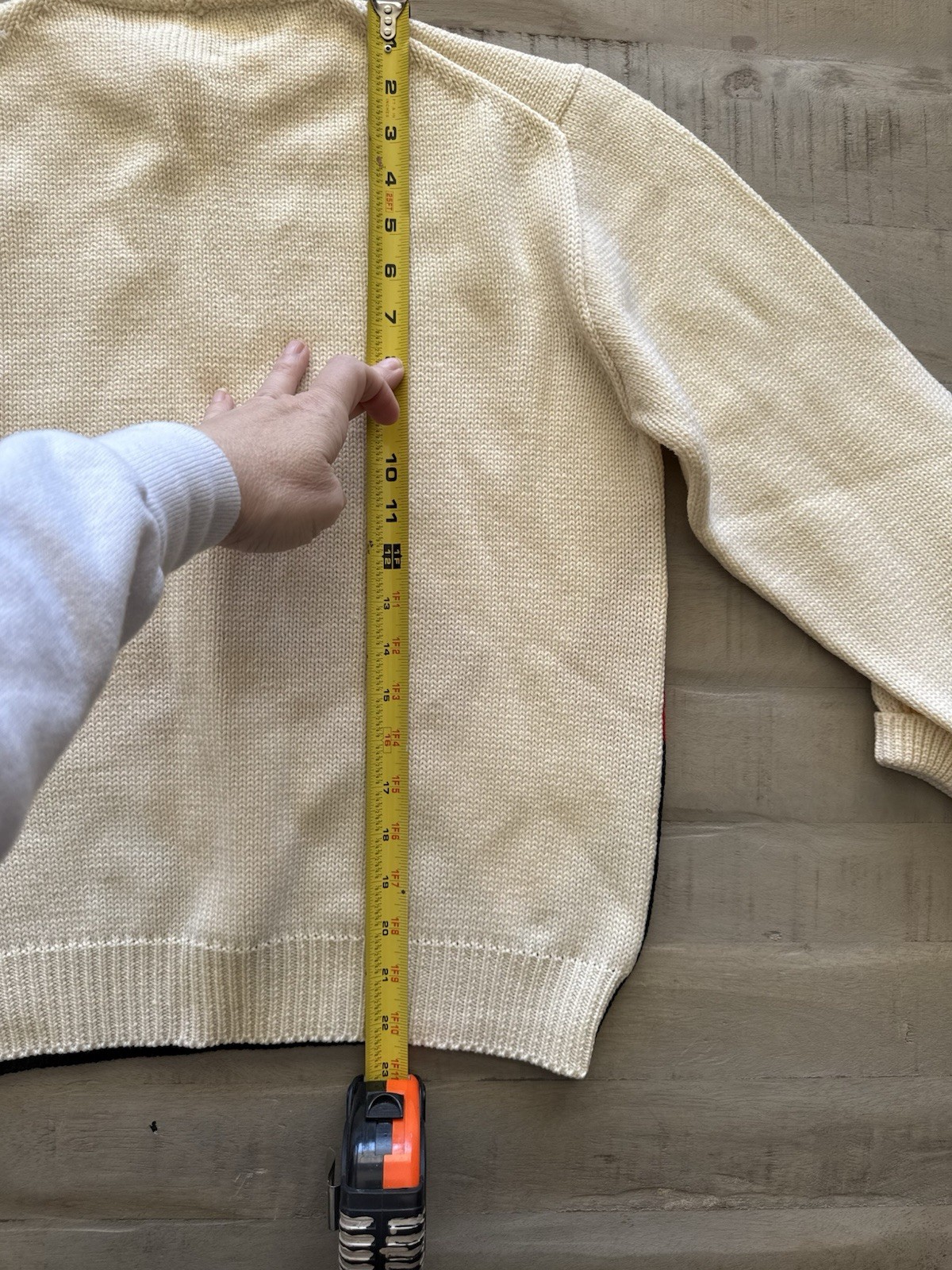 Vintage Pure Wool Made In Italy Argyle Sweater Size S Measurements