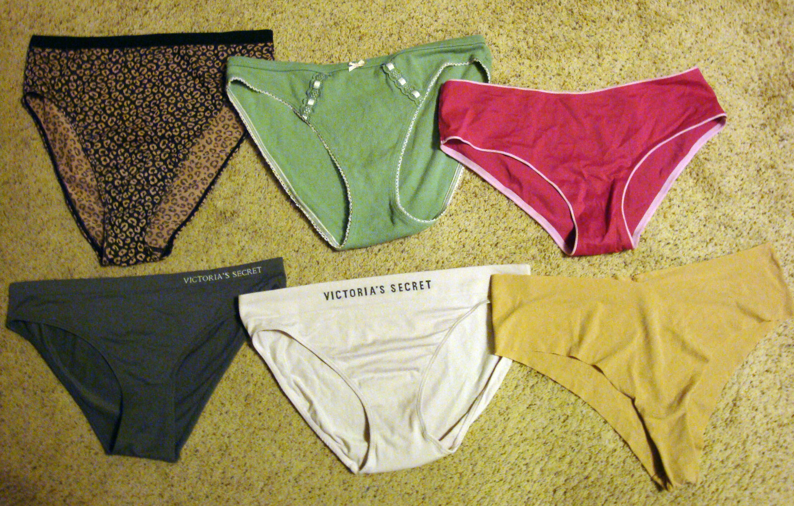 Lot of 6 Victoria’s Secret L Silky Smooth Bikini Cheeky Satin Hiphugger Cheekini