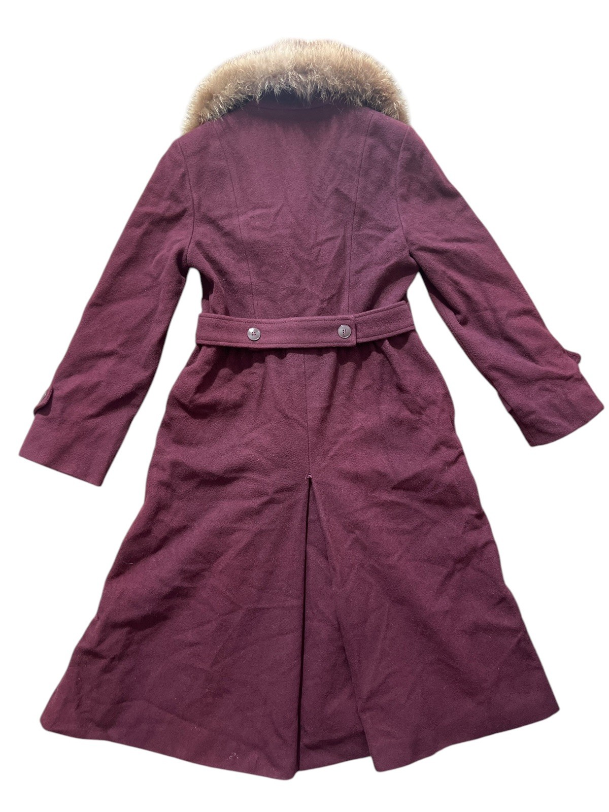 VTG Levy Wolf Cedarhurst 100% WOOL Collar Long Pea Coat Penny Lane