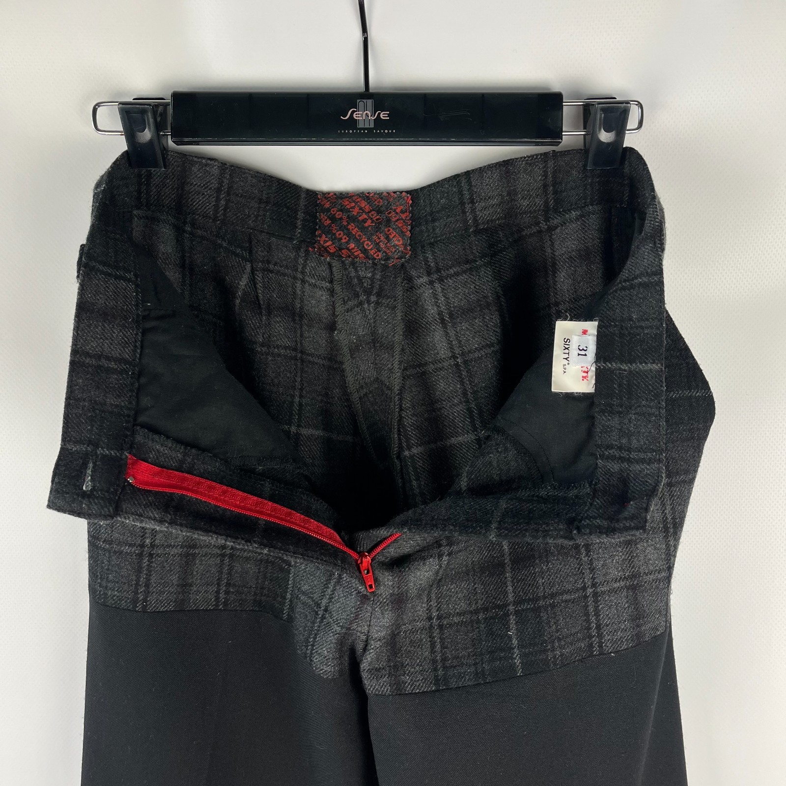 Vintage Miss Sixty Patchwork Wool Pants Archive Avant-Garde Italy Y2K Size 31