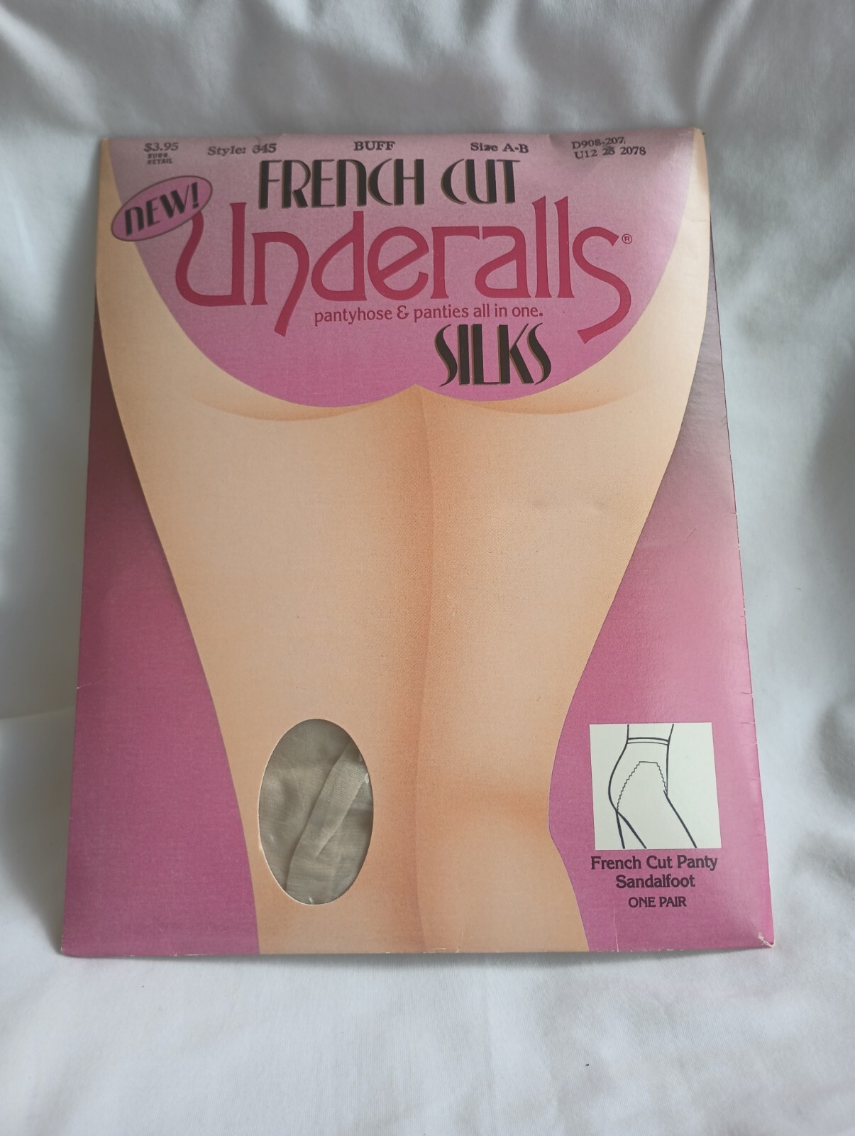 Hanes French Cut Underalls Silks Pantyhose Style 345 Color Buff Size AB