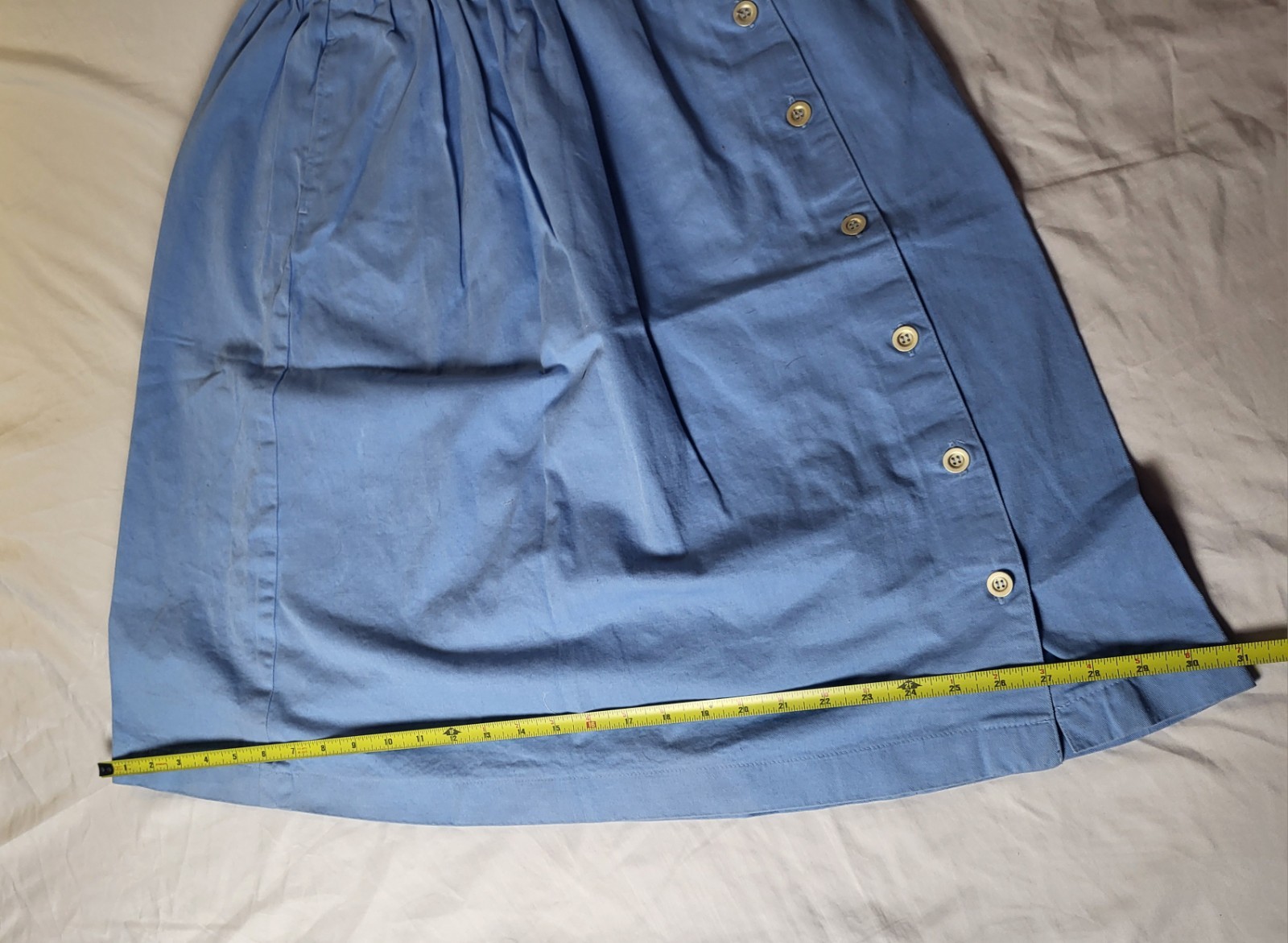1980’s Vintage Hunters Glen Babyblue Skirt With Pockets Sz 11-12.