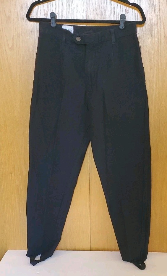 NWT VTG 1980s/90s DENIM REPUBLIC Black High Waist Stirrup Denim Jeans 15/16