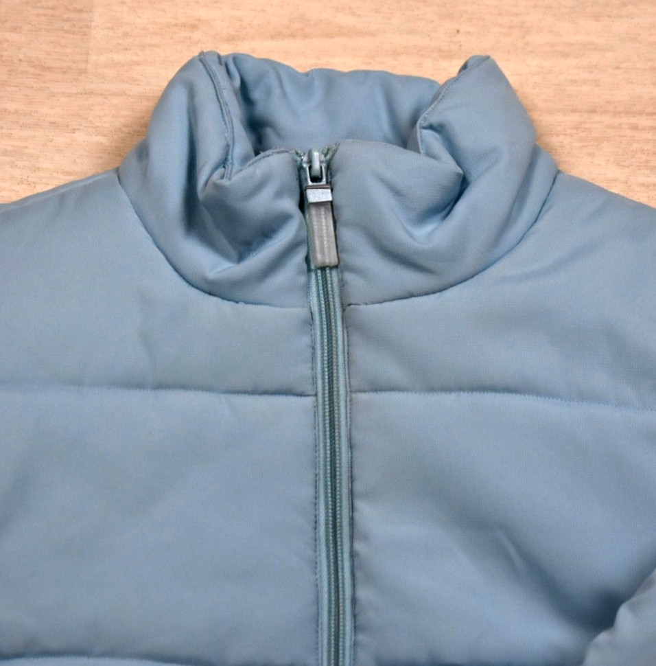 Y2K Nine & Co Puffer Jacket Blue Embroidered Streetwear Size medium VTG 2000s