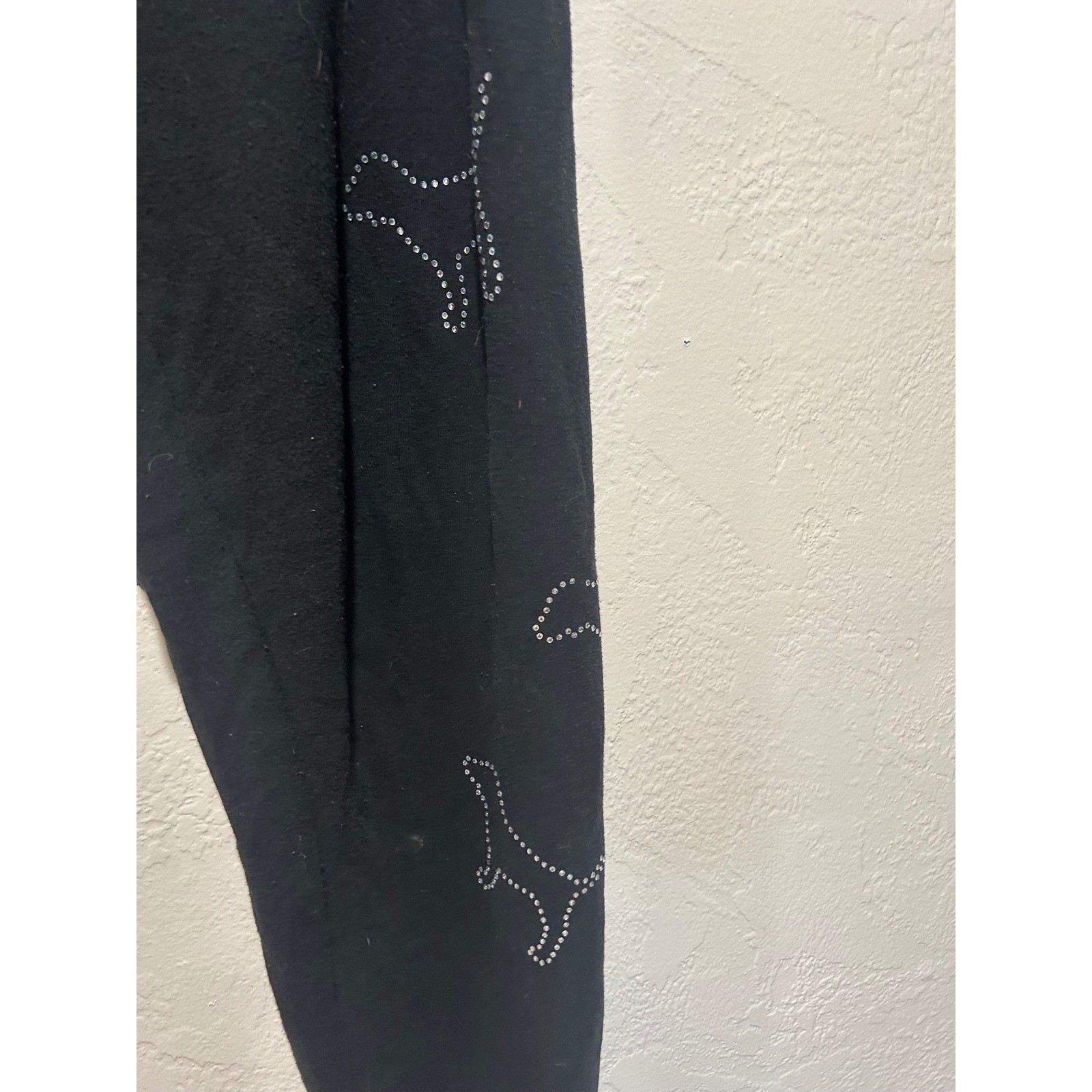Victoria secret pink size large black joggers rhinestone dogs y2k