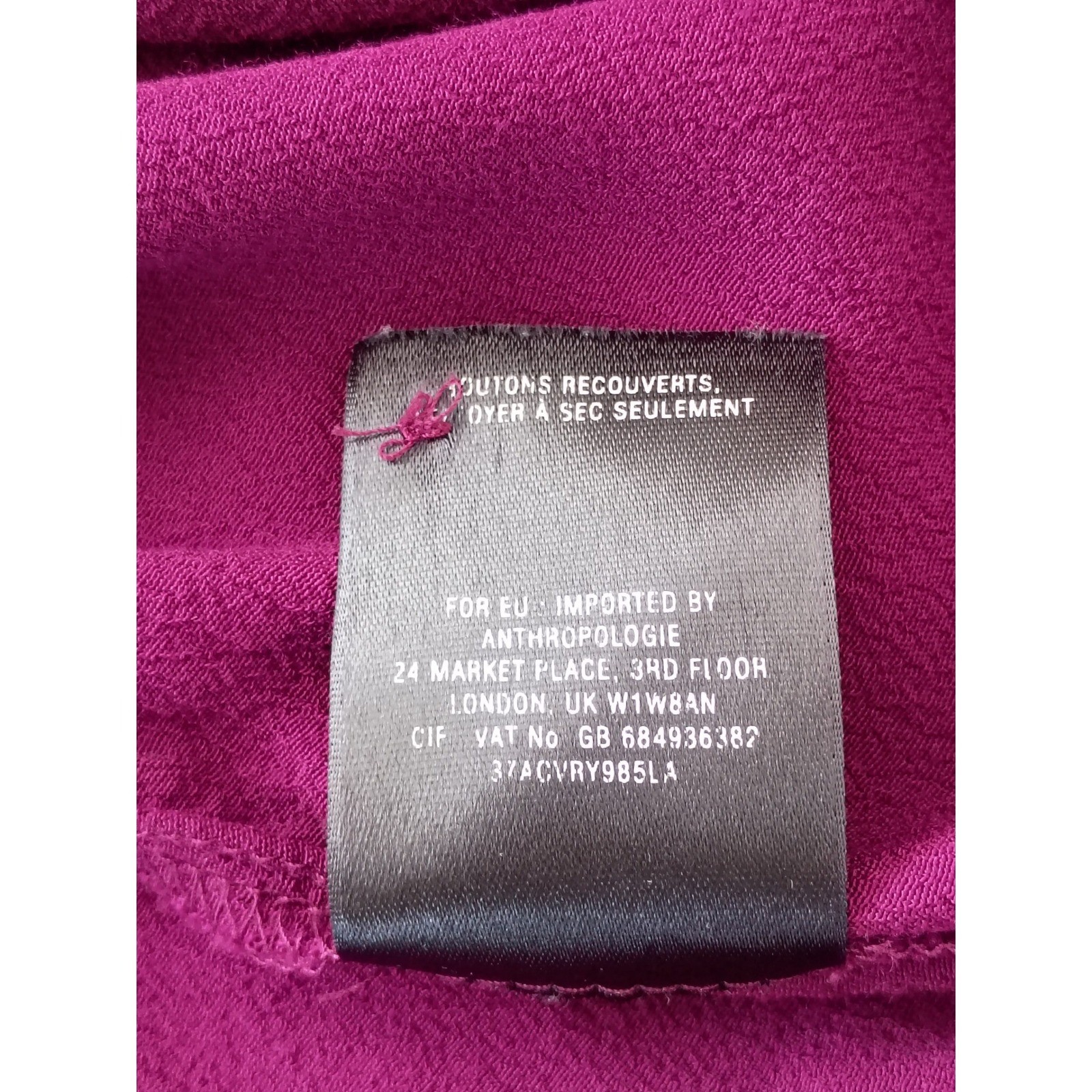 Maeve Anthropologie Coquette Pintuck Mini Dress Magenta Purple V-Neck XS Chic