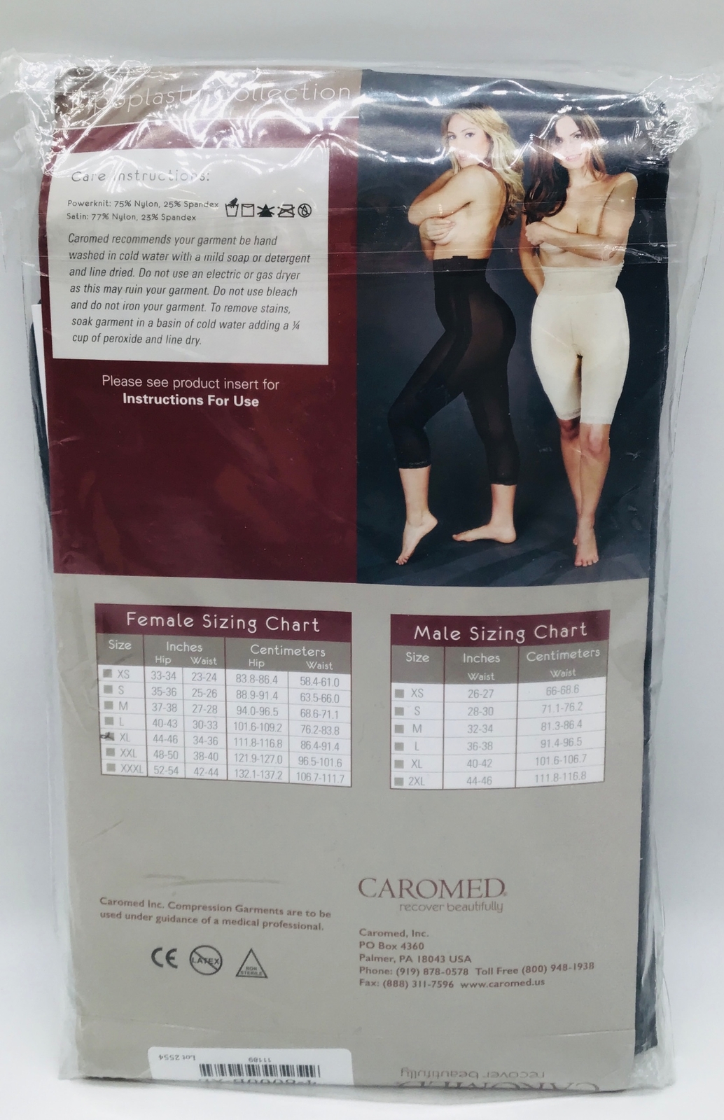 Caromed 4-8000B-XL Power Knit Capri Girdle X-Large Black – NEW