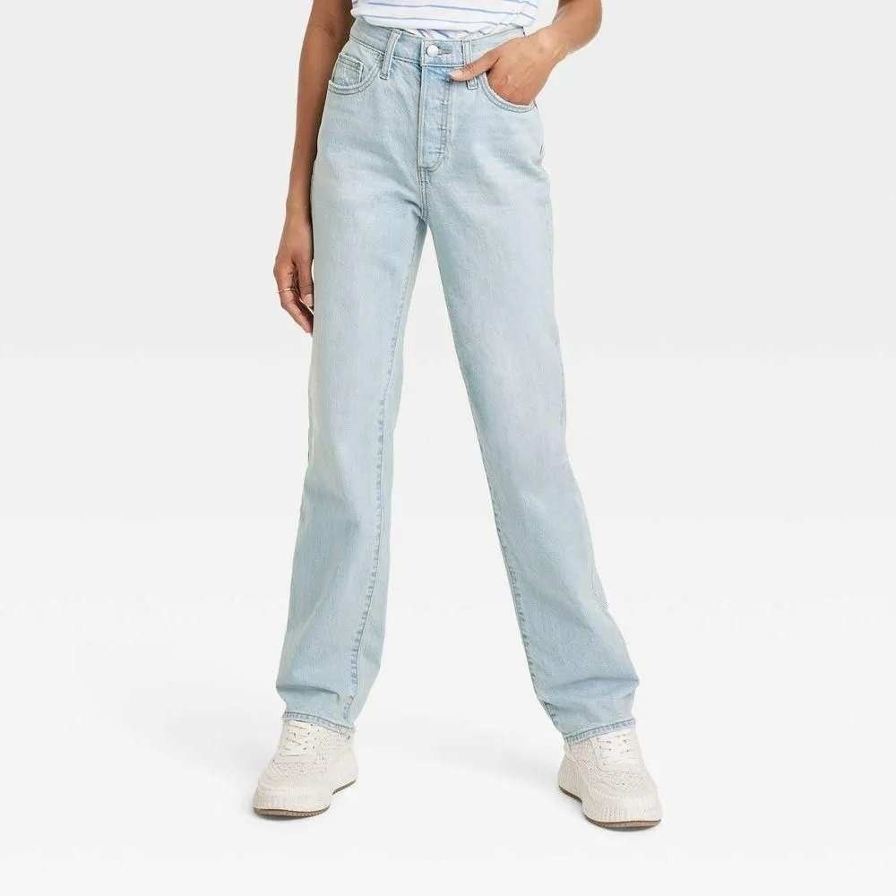 Women’s Straight Jeans Universal Thread 90s Light Wash 00 New With Tags