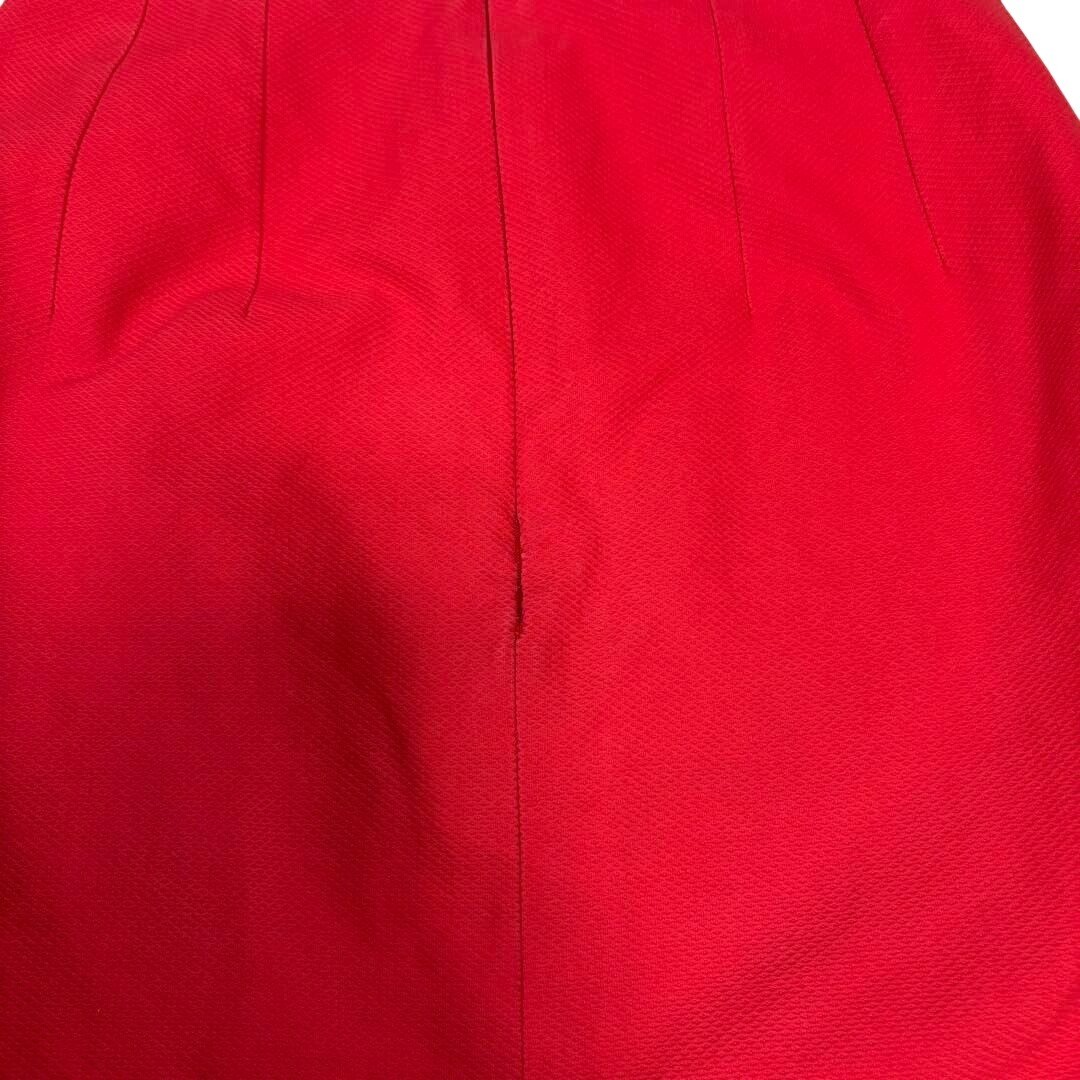 Vintage Fendi 365 Red Textured Piqué Blazer and Skirt Suit Set Size IT 38