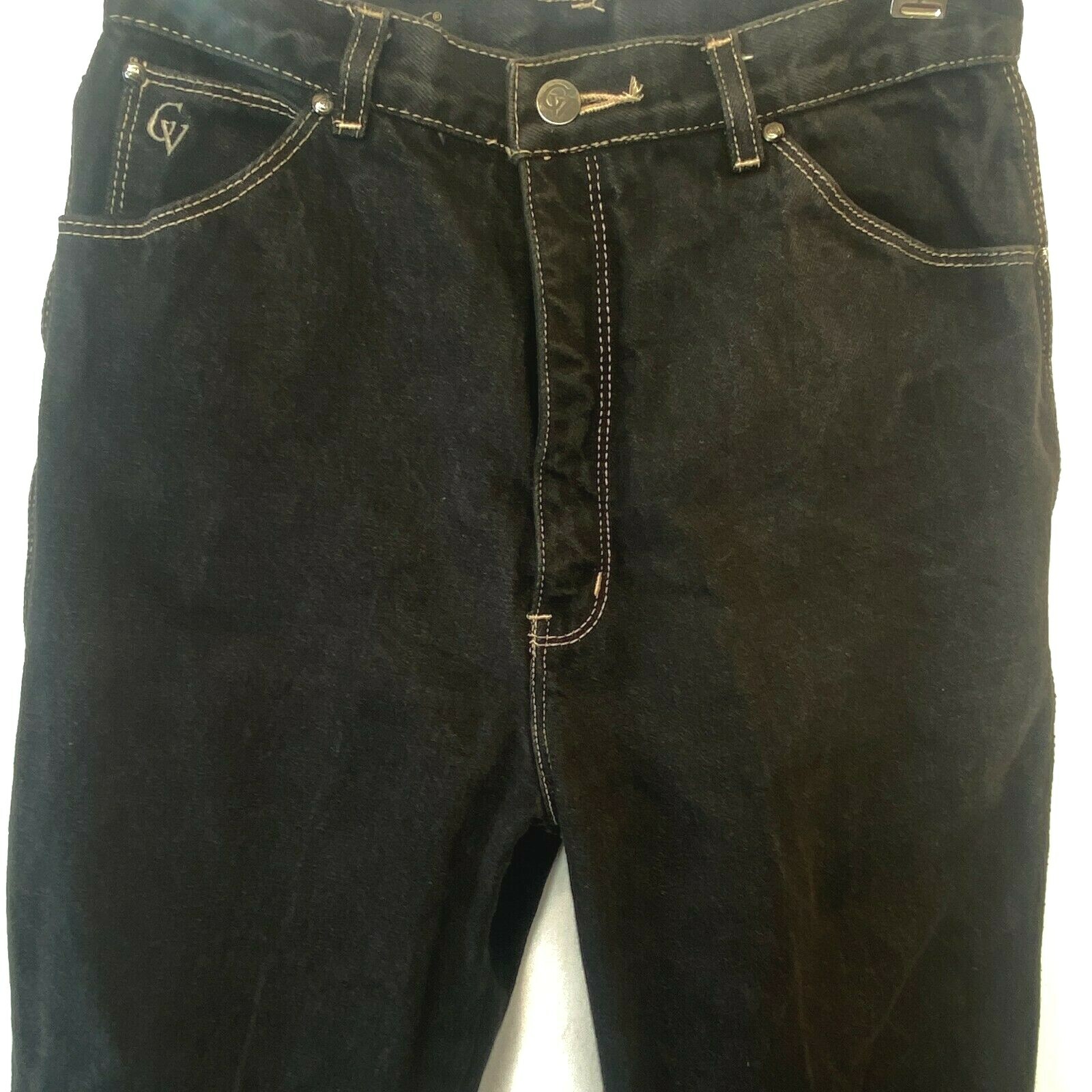 Gloria Vanderbilt for Murjani Jeans Vintage 1970s 1980s Black 13 actual 28×30 P1