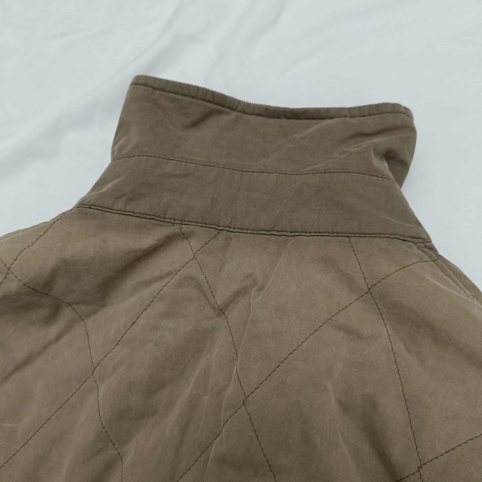 Burberry Vintage Quilted Women Jacket Nova Check Lining Khaki Size 36 US 46 EU