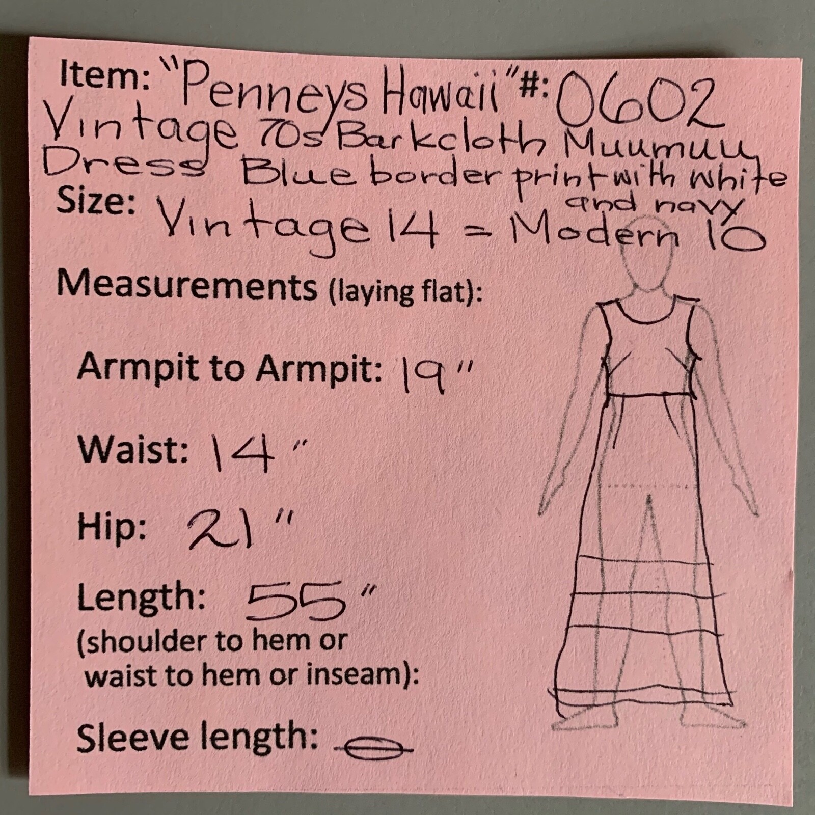 Penney’s Hawaii 70s Vintage Hawaiian Barkcloth Muumuu Dress