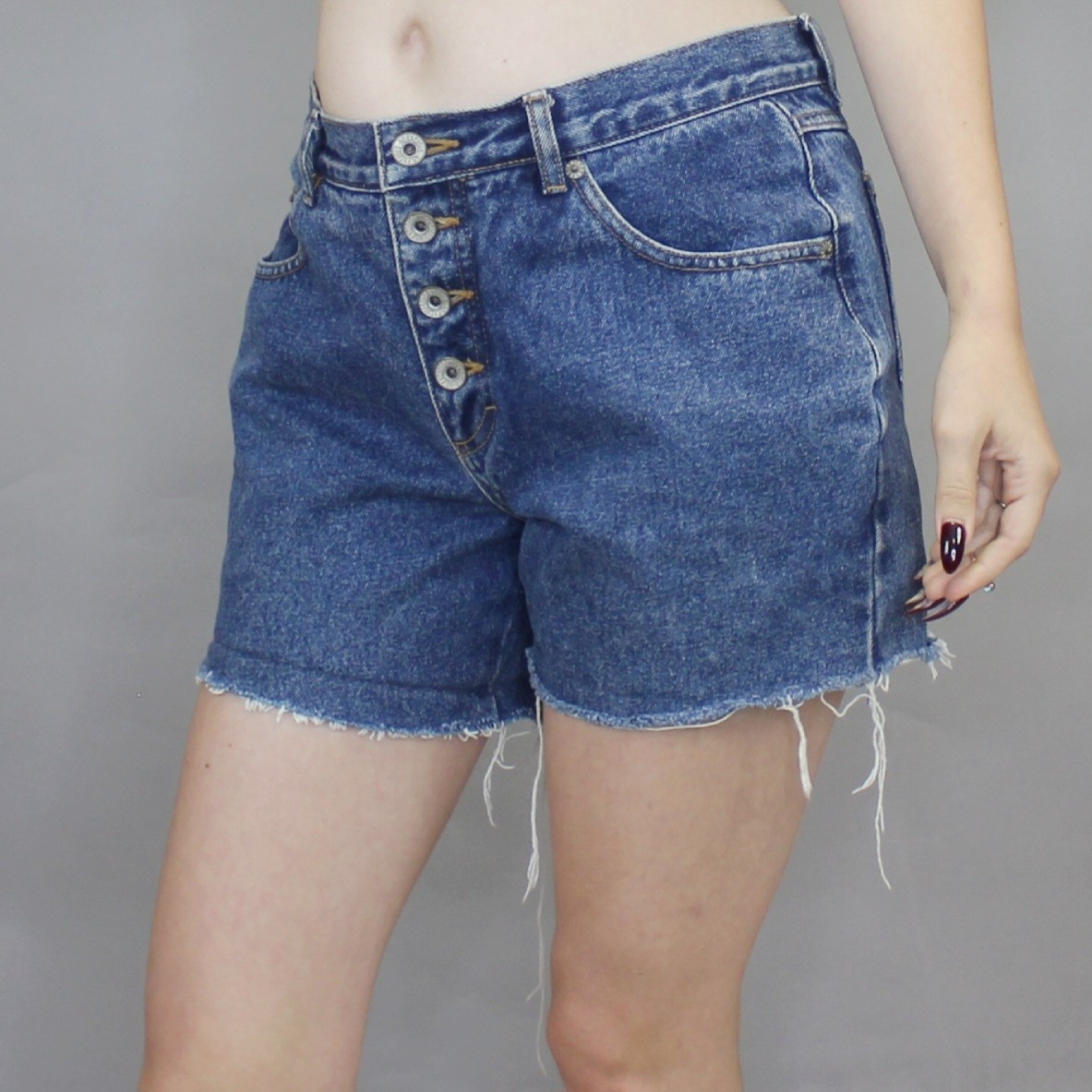 Vintage 90s Denim Cut off Shorts by No Excuses Blue Jeans