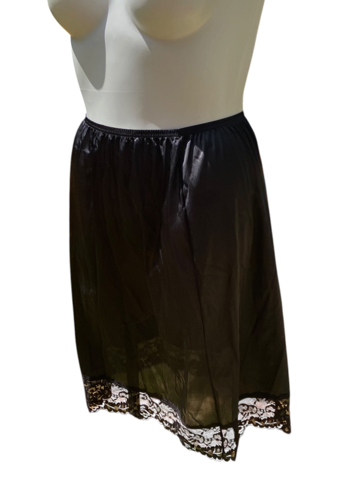 Vintage Vassarette Black Half Slip Size 2XL 26″/ 46 Style 11-805