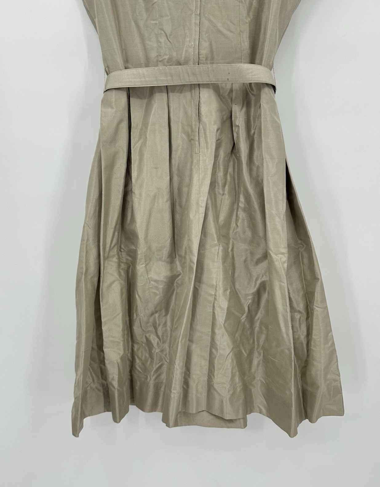 vintage 50s R&K ORIGINALS dress taupe SMALL fit flare rockabilly mid century