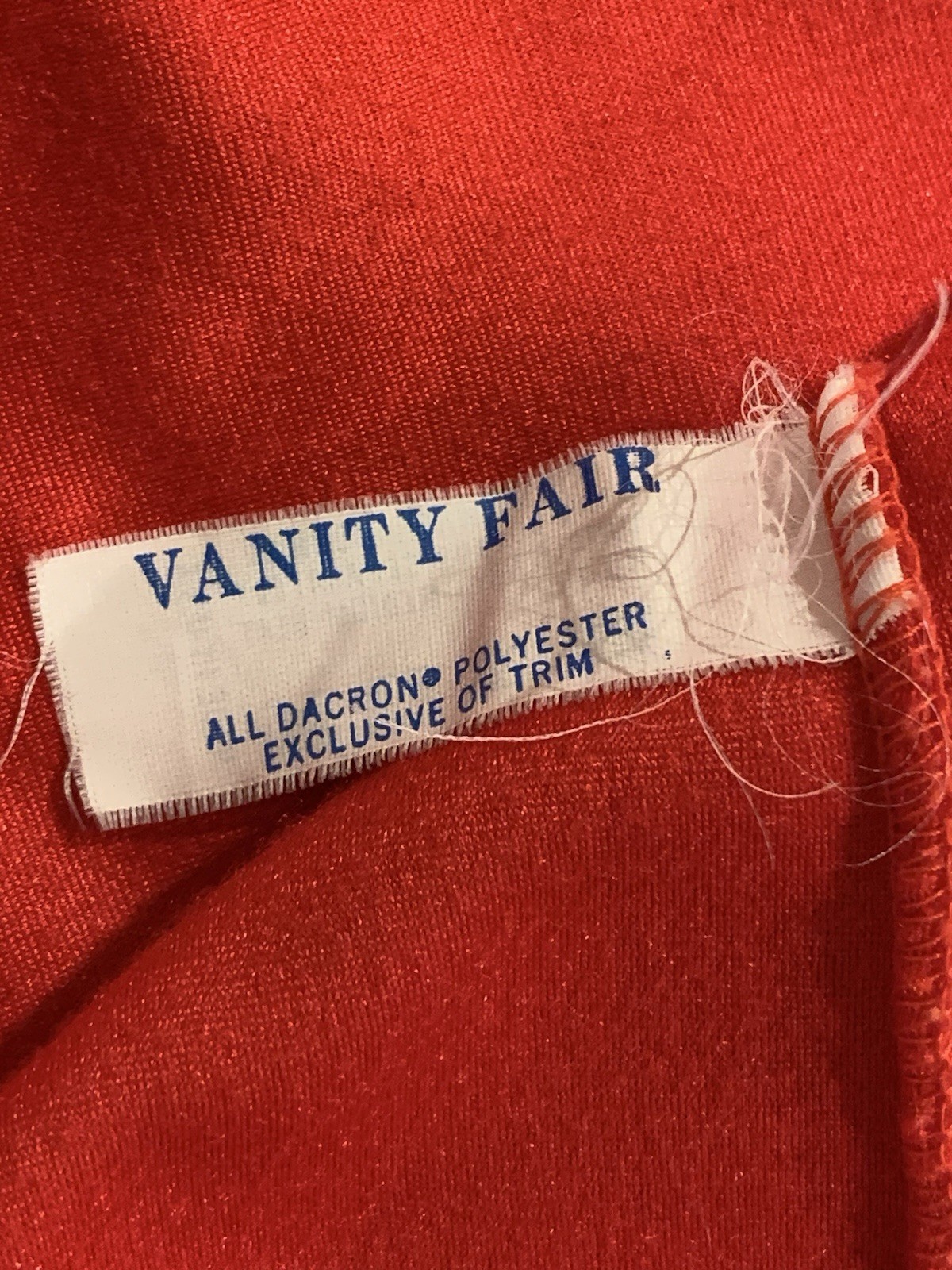 VTG Red Velour Vanity Fair 1/2 Zip Robe House Dress Sz S Flutter Cape Sleeve 70s