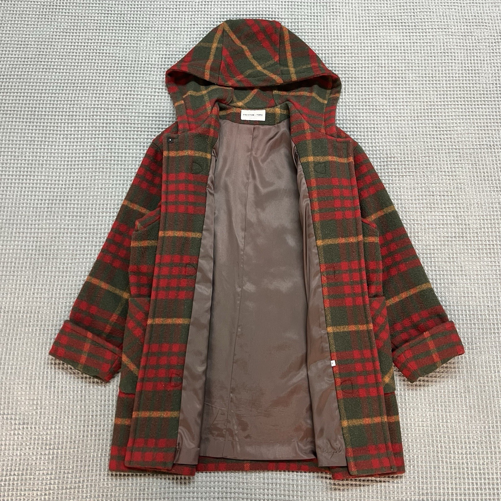 Vintage Preston & York Plaid Duffle Coat Women’s XL