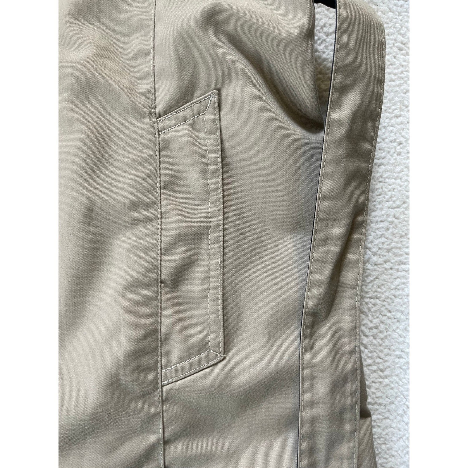 Misty Harbor Womens 14 Reg Trench Coat Beige Vintage Belted ILGWU Made in USA