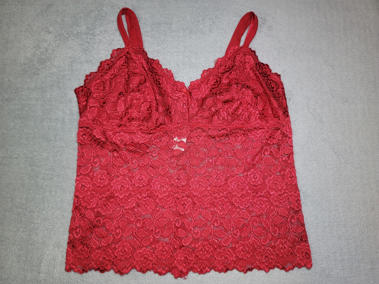 Vintage Cabernet Womens Red Lace Camisole Tank Top Lingerie Size 1X