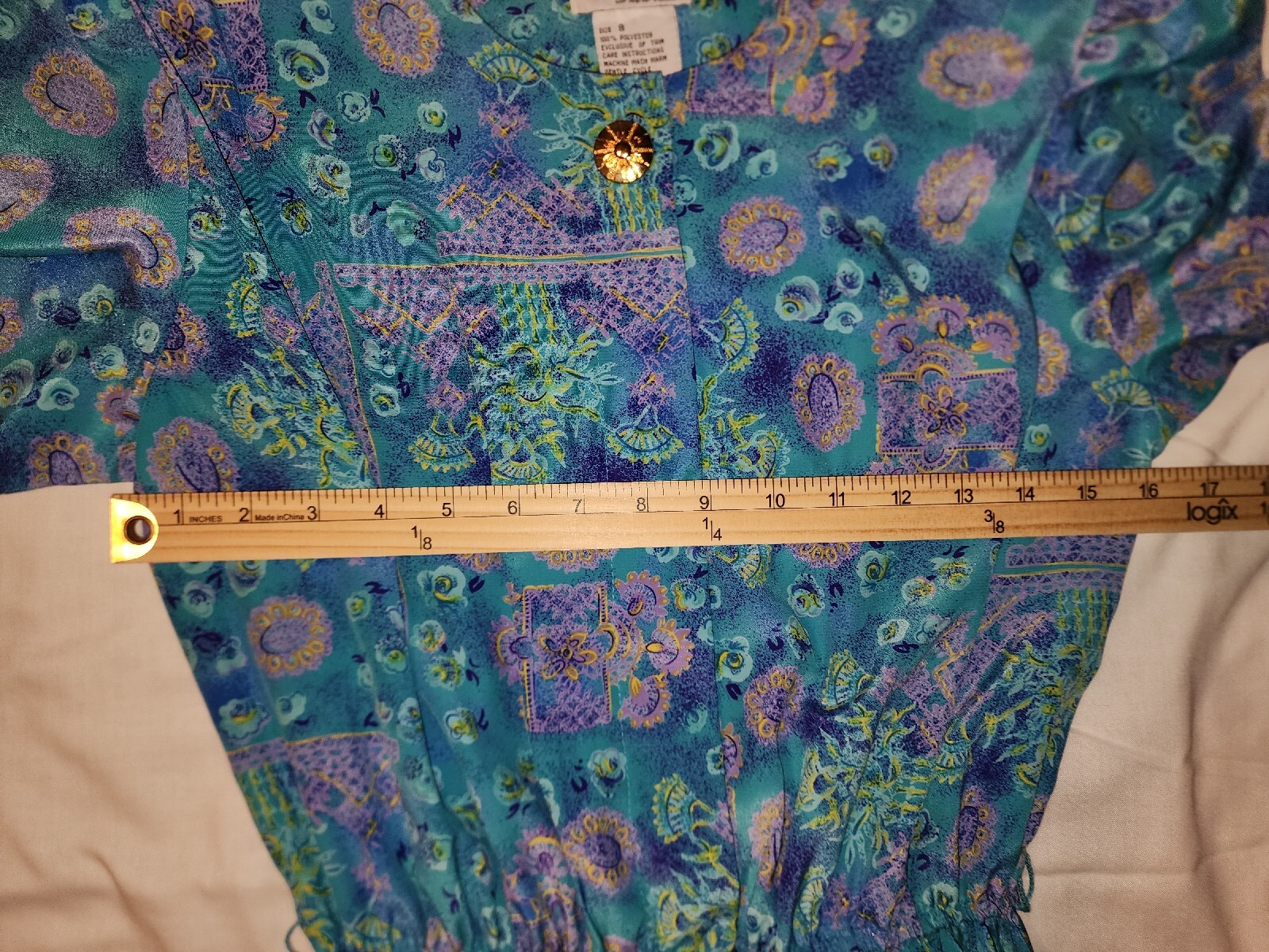 VTG Lady Carol Petites Of New York Pleated Floral Office Dress With Belt Size 8