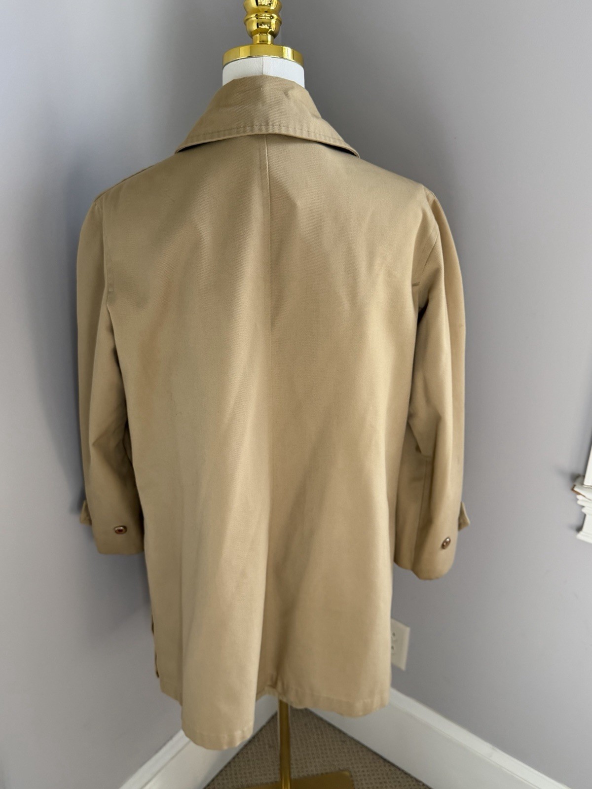 Celanese Fortrel 60s 70s Vintage Women’s Trench Coat Khaki