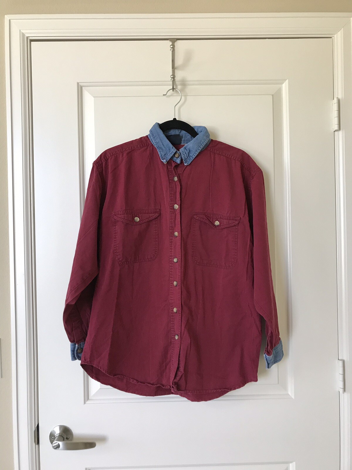 Vintage Maroon Shirt, Size M