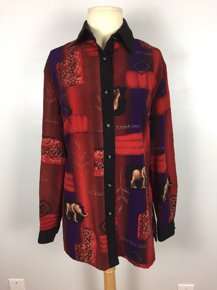Vintage Unique Animal Print Shirt, Light Jacket, Drapers And Damon’s, Large