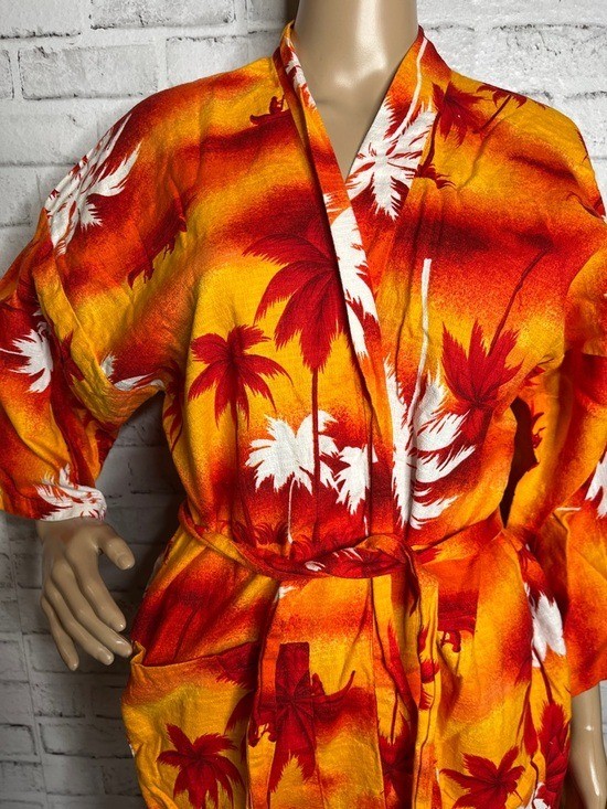 Vintage Hawaiian Hookano kimono short robe s or m