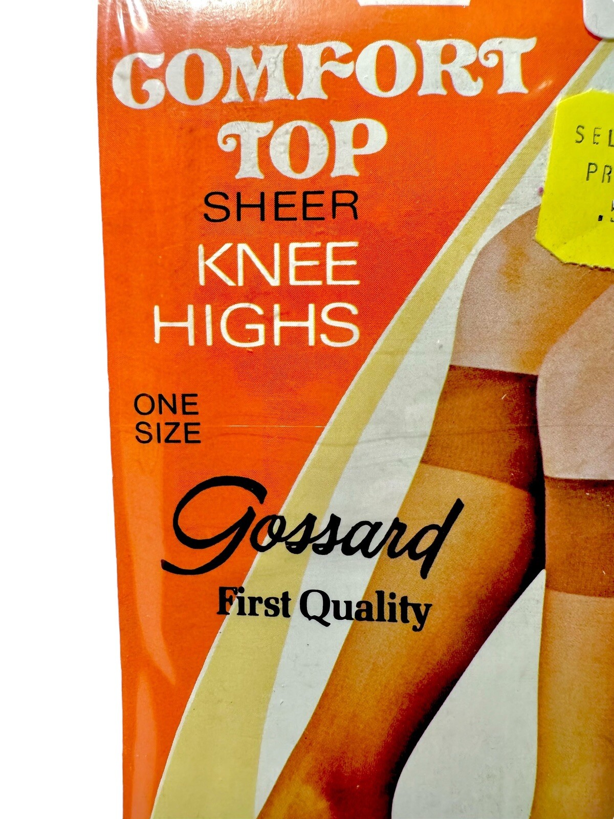 Gossard First Quality Hosiery Vintage 1970’s Suntan Sheer Sandal Foot Knee Highs
