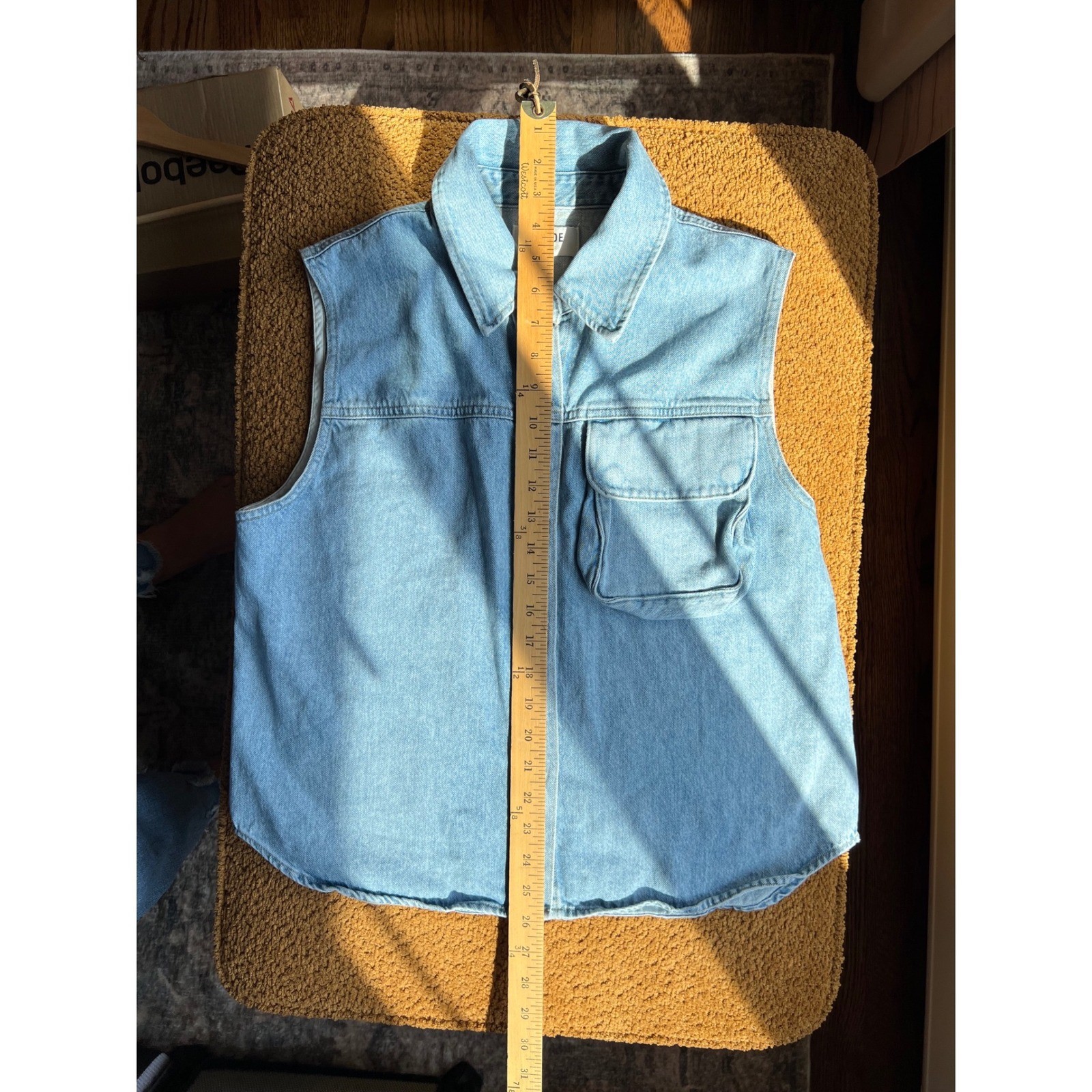 Agolde 100% Organic Cotton Womens Denim Vest Y2K Indie Sleaze Western Size M