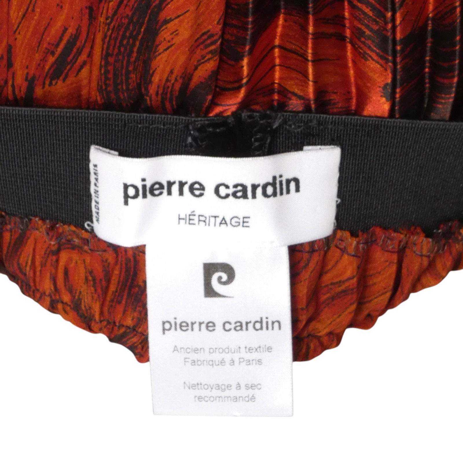PIERRE CARDIN – 1980s Orange Printed Satin Ensemble, Size-6