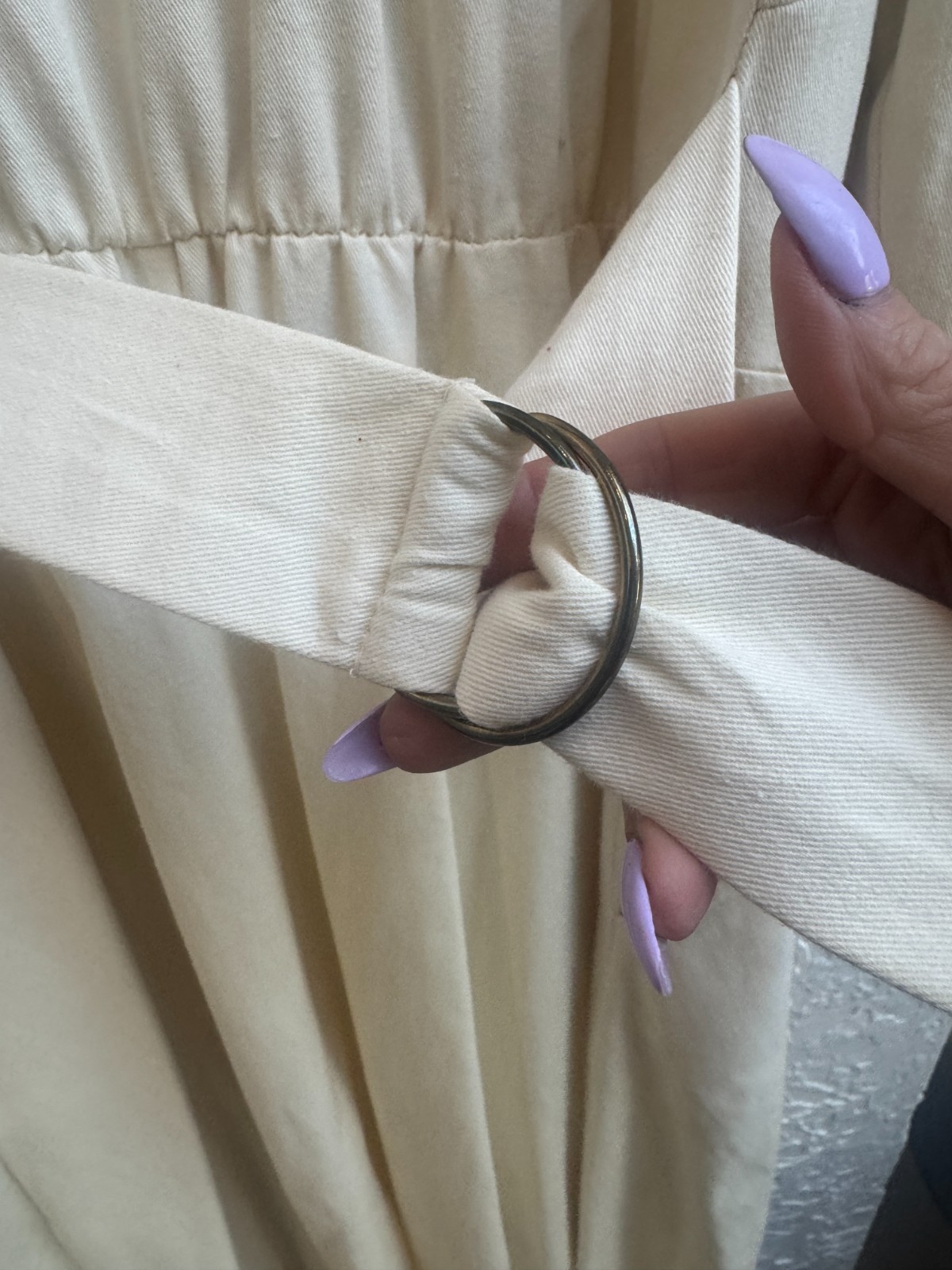 Vintage 80s Sailor Dress Cream Navy Gold Stripe Cotton Midi Nautical Fit & Flare