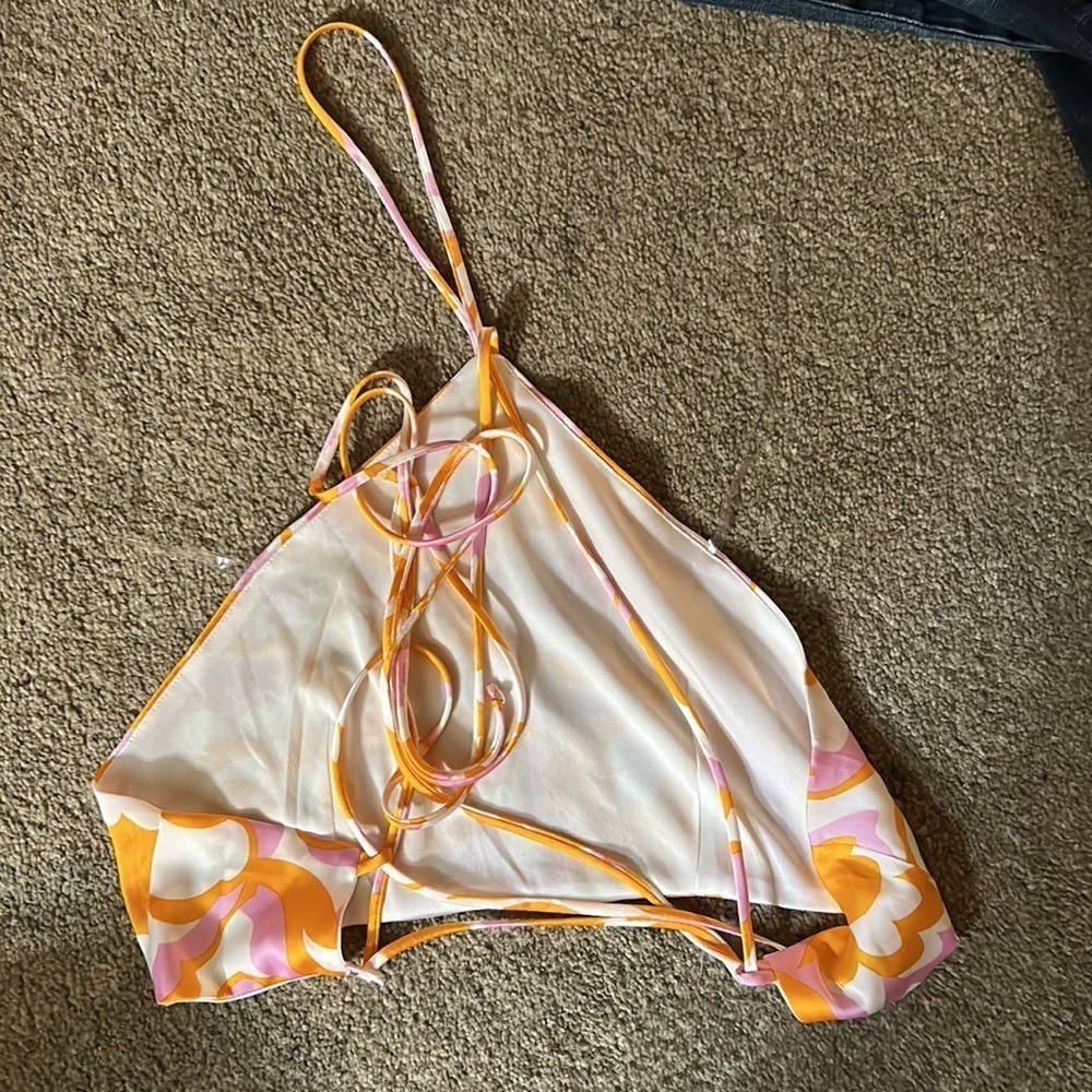 Lumiere pink and orange 70s inspired halter