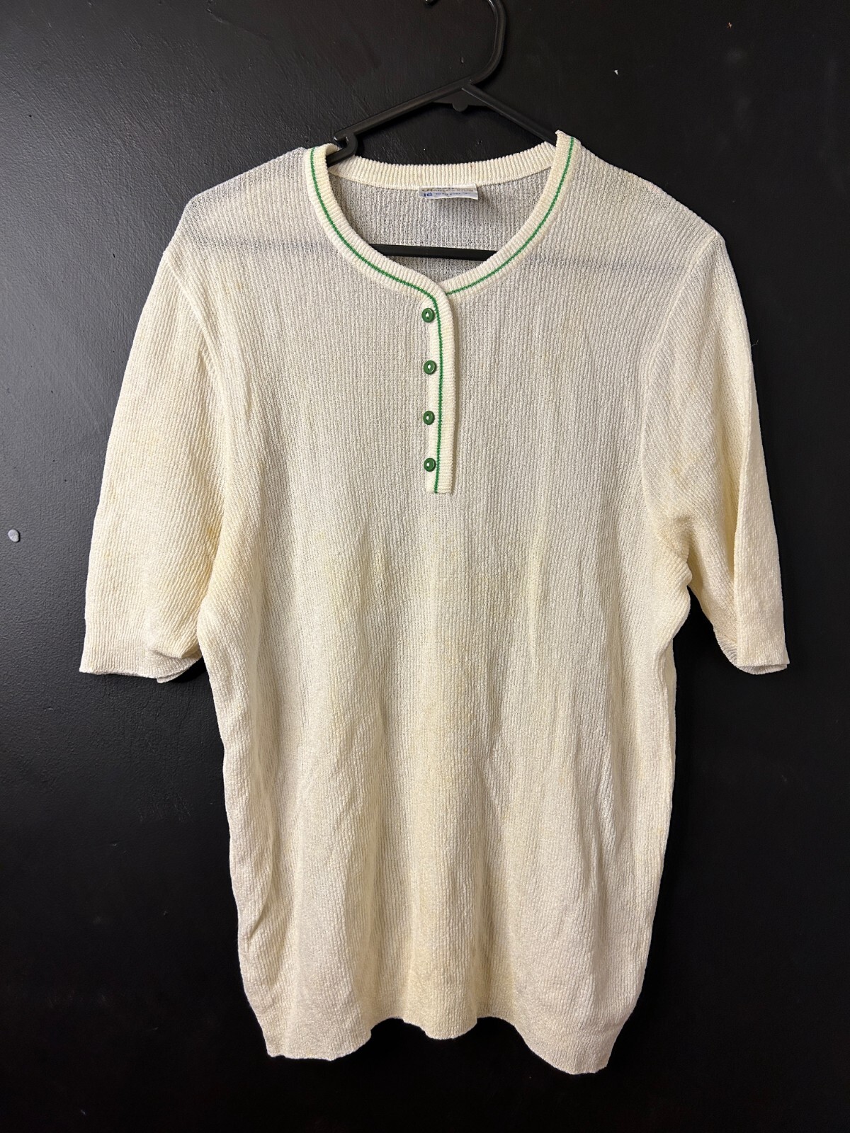 Vintage Australian Crestknit 1980s Ladies Short Sleeve Knit Tee Arnel AU 14