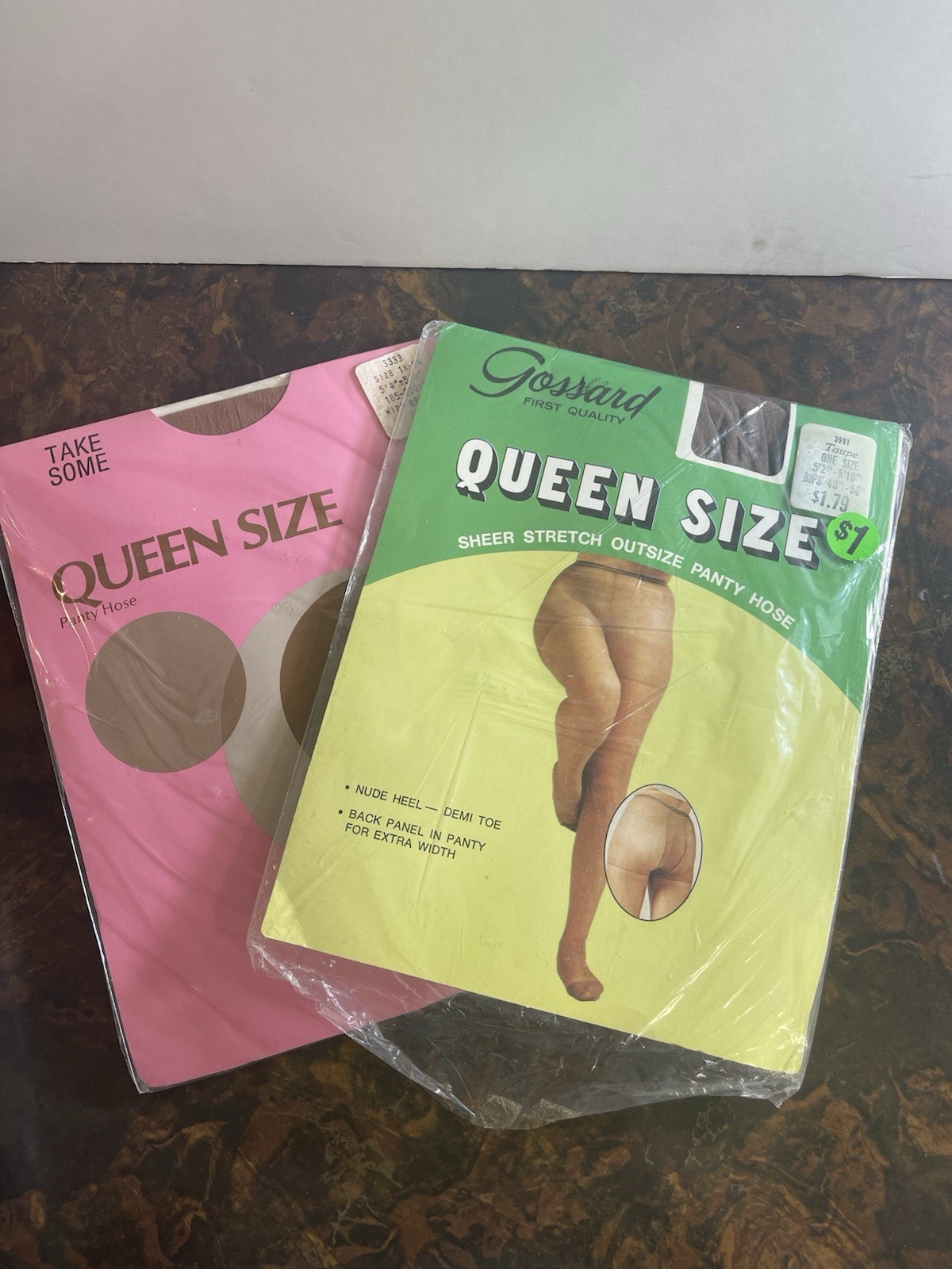 Vintage Panty Hose Queen Size (2 Pack Lot)