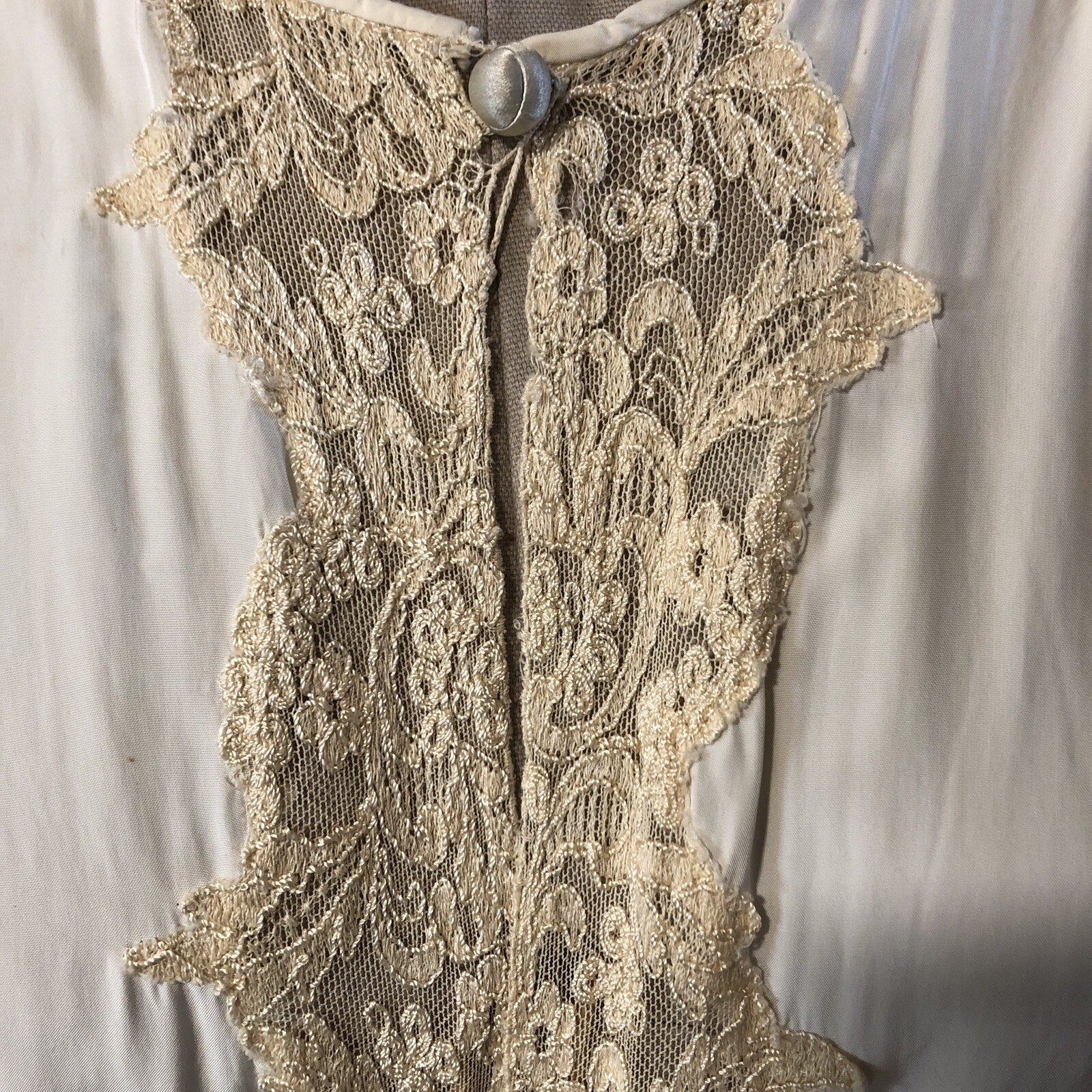 Vintage 1940s Styled by Tula Of Narco Ivory Liquid Satin Robe/Peignoir Size S/M