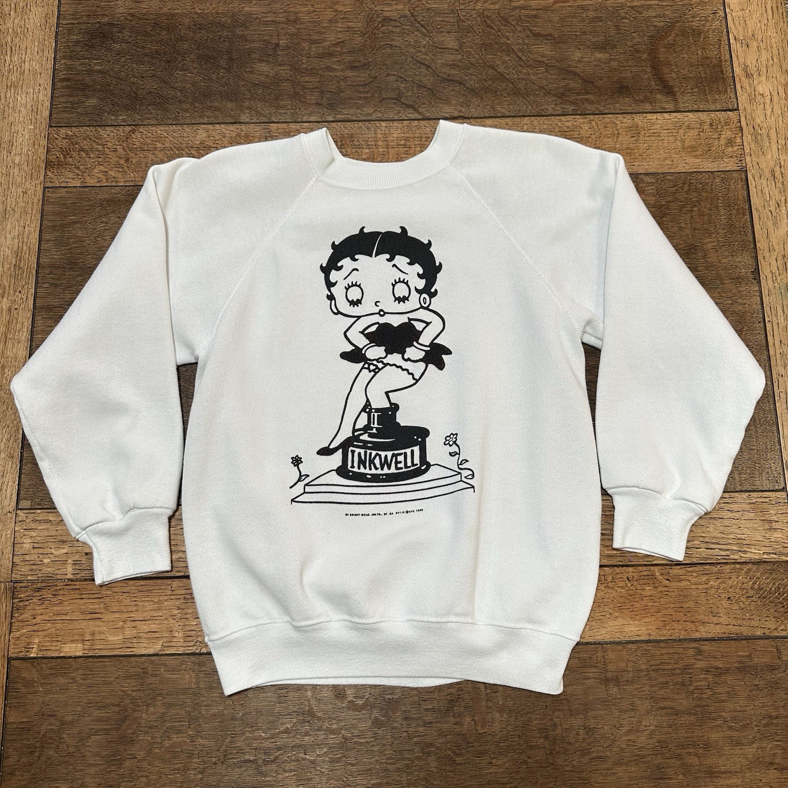 VTG 80s 90s Betty Boop Inkwell Double Sided Crewneck Sweat Shirt Women’s Small